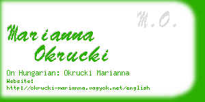 marianna okrucki business card